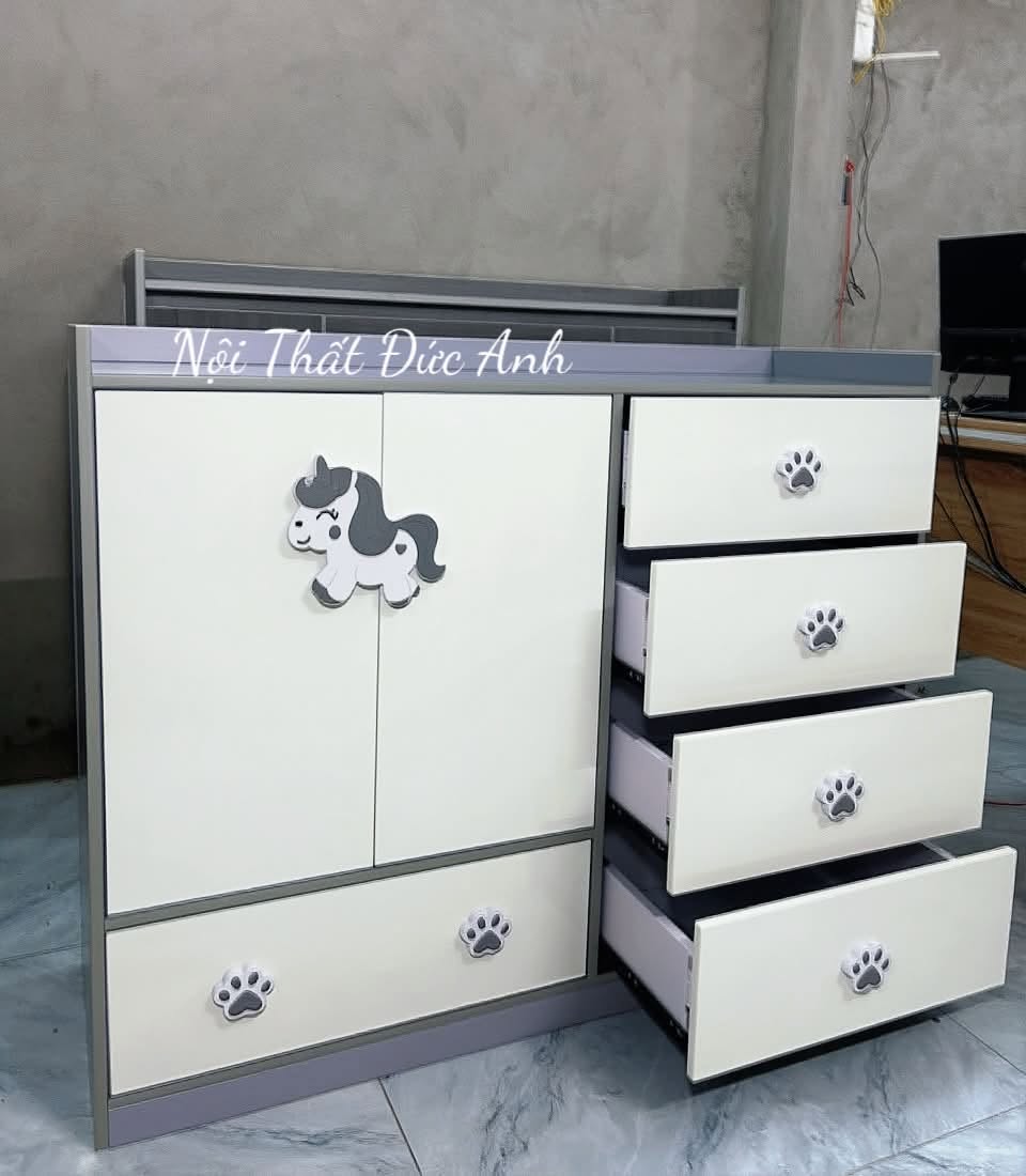 Thumbnail góc 3: Tủ Quần Áo Trẻ Em Nhựa Ecoplast Đa Năng Cao Cấp Đức Anh
