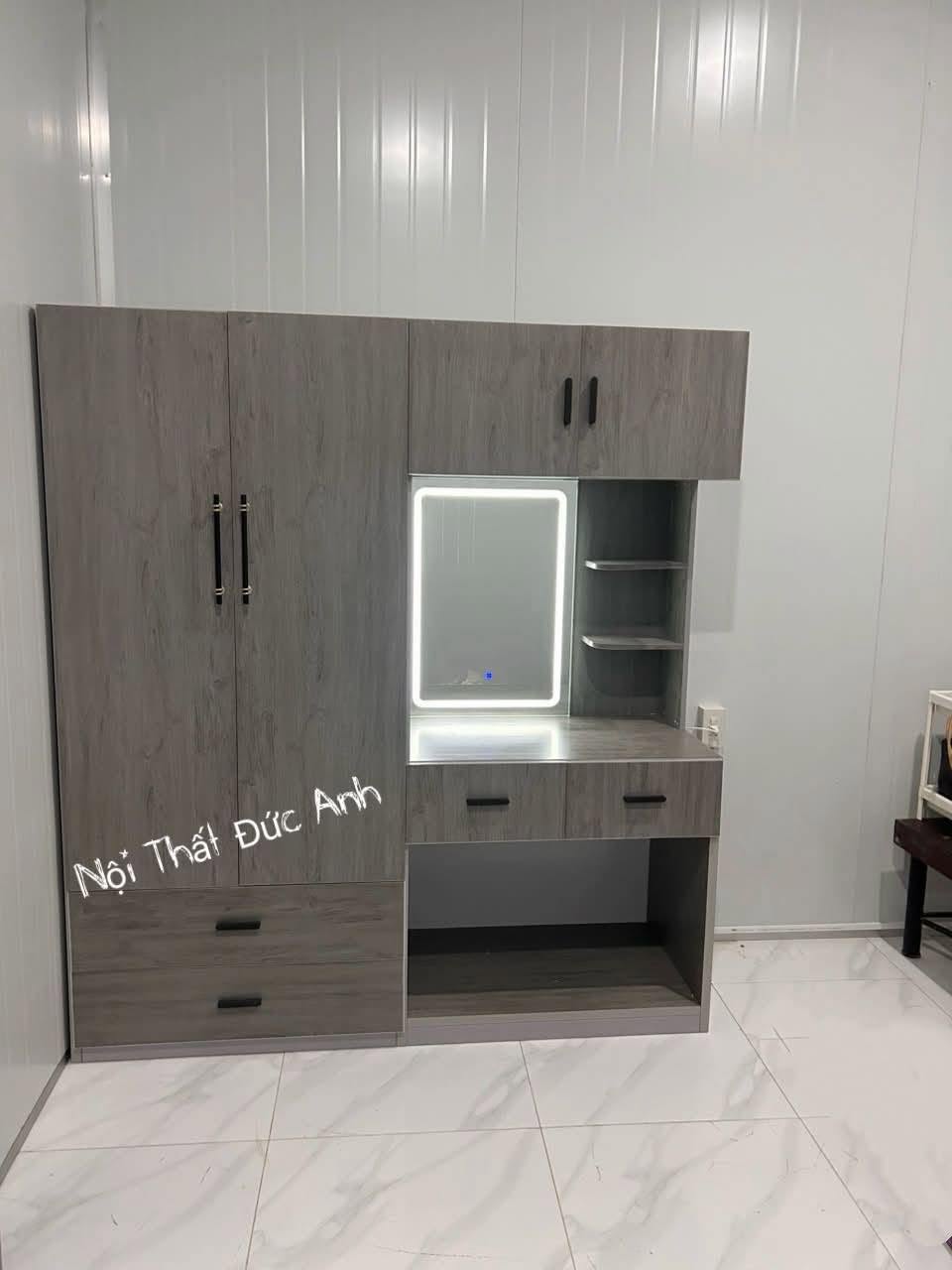 Thumbnail góc 3: Tủ Quần Áo Liền Bàn Trang Điểm Nhựa Ecoplast Cao Cấp Đức Anh